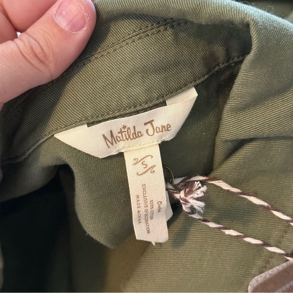 MATILDA JANE Jacket Moments with You Size S Army Green Pockets Patchwork - Picture 7 of 9
